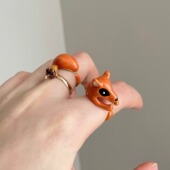 pine Vintage古着 nuts组合戒指 that eats The squirrel