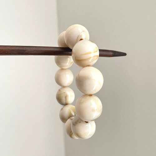 Vintage古着 Milk white fog porcelain手串