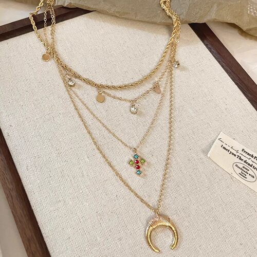 Vintage古着 Golden-plated moon项链