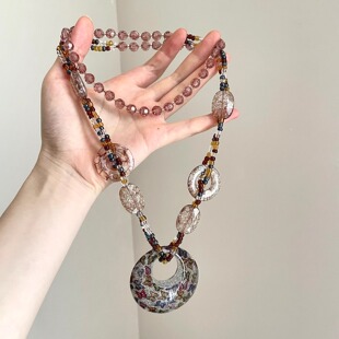 Vintage古着 Original豹纹圆圈流苏颈链 Impellitteri