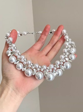 Vintage古着 Burning pearl light项链