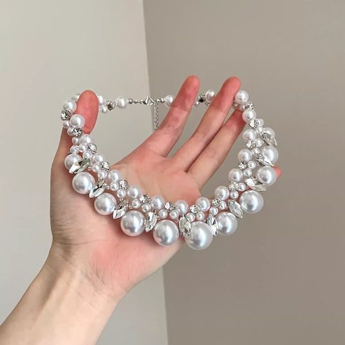 Vintage古着 Burning pearl light项链