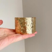 plaid手镯 pleated Vintage古着 Gold