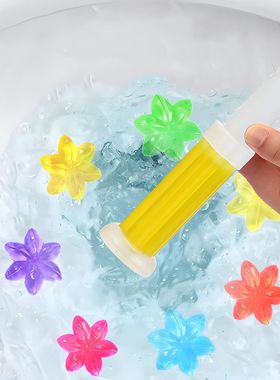 1/2Pcs Flower Toilet Cleaner Gel Syringe Aromatic Drain Toil