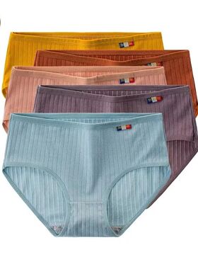 5PCS Women Cotton Underwear Seamless panties Sexy panty Fema