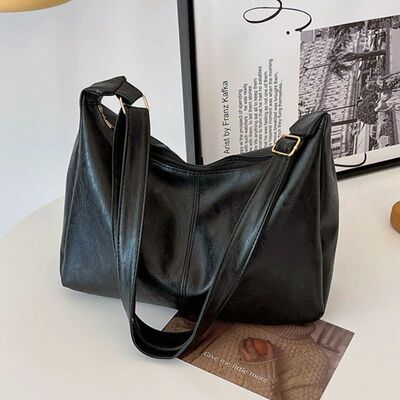 Vintage PU Leather Commuter Fashion Casual Tote Bag Maillard