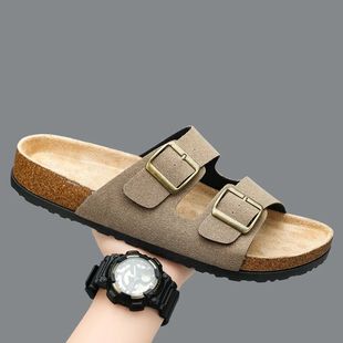 Man's Leather Sandal for Men Beach Sandals Men 2024 Designer