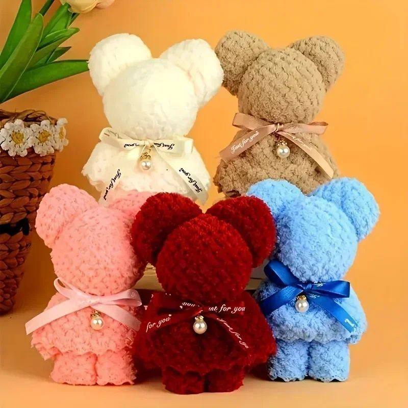 20pcs Cute Bear Towel Gift Set with Transparent Bags - Perfe