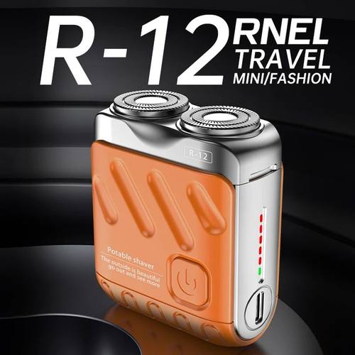 Men Mini Electric Shaver Dual Head Waterproof Type-C Recharg