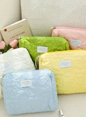 Quilting Flower Large-Capacity Cosmetic Bag Waterproof Porta