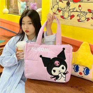 Disney Sanrio Cartoon Fabric Kuromi Handbag Cute Stationery