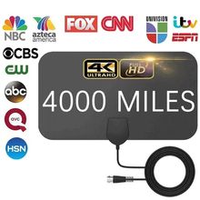 4K TV Antenna For Global Digital TV 1080P DVB-T2 4000 Mile H