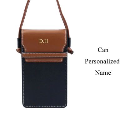 Customized Initials for free genuine leather casual small ce