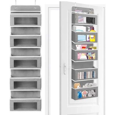 5-Shelf Hanging Storage Organizer - Behind Door, Anti-Tilt,