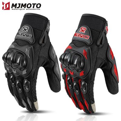 Summer Breathable Full Finger Motorcycle Gloves Non-slip Wea