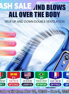 Neck Bladeless Fan Mini Ultra Long Life Portable Lazy Silent