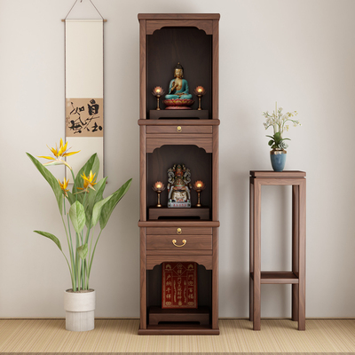 实木三层佛柜三层佛台神台柜中式