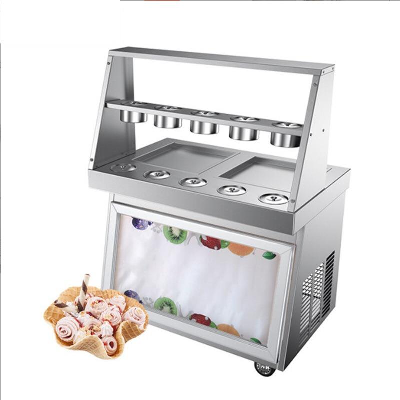 炒酸奶机商用厚切奶块设备炒冰机冰激凌摆摊单双锅炒冰淇淋卷