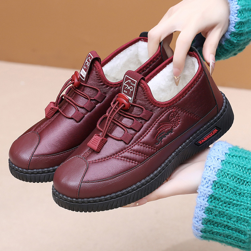 冬季新款女士棉鞋加绒加厚保暖防滑雪地靴休闲软底棉靴