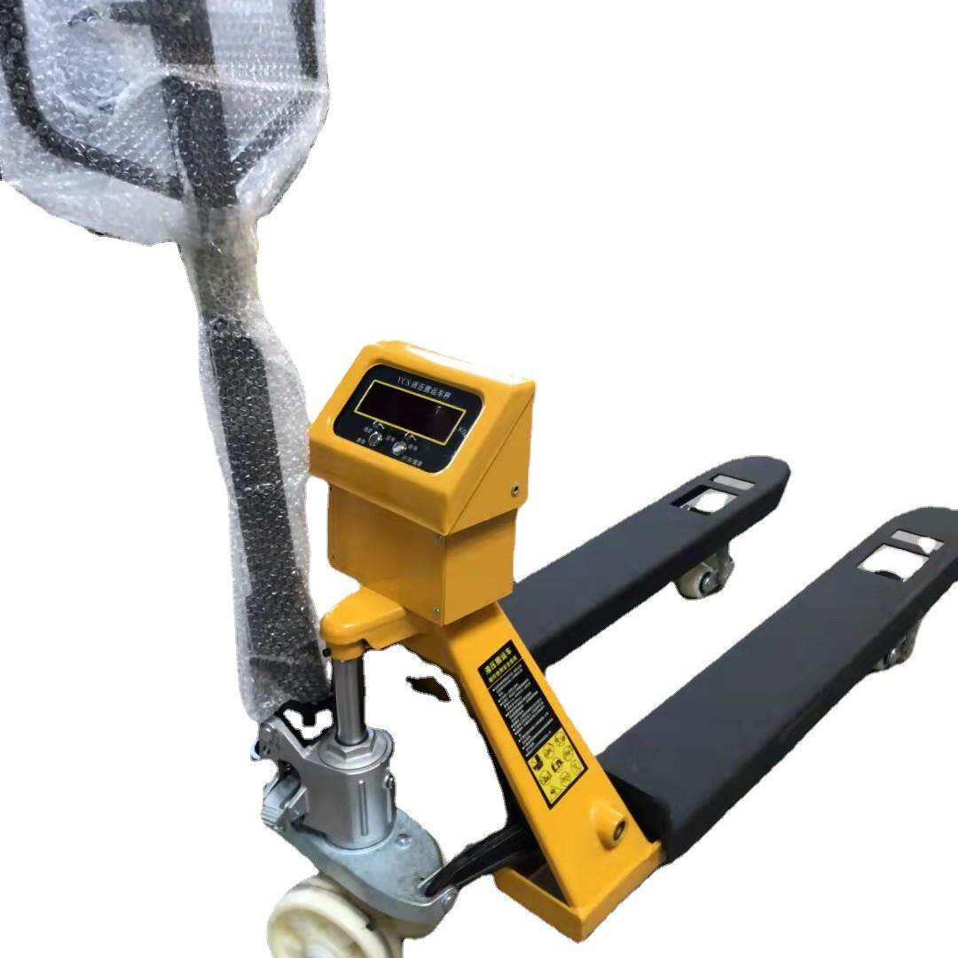 小型叉车地牛电子秤秤手动液压搬运车手推车高精度0.1kg铲车