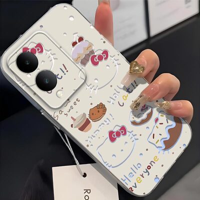 适用vivoY36s手机壳y36m镜头全包vivo防摔y36s卡通可爱镂空KT猫磨砂超薄软壳高颜值凯蒂猫保护套简约个性新款