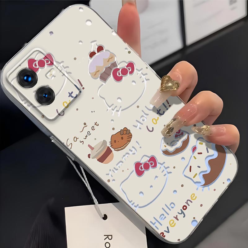 适用于vivo T2x手机壳t2x镜头全包v2188a镂空KT猫防摔vivo卡通可爱超薄软壳高颜值凯蒂猫保护套简约个性新款