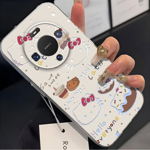 适用华为Mate90手机壳Mate90Pro镜头全包HLS-AL00磨砂可爱冰淇淋小猫咪防摔软壳CMS-AL20高级保护套卡通新款