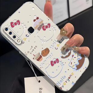 适用于vivo y3s手机壳y3镜头全包vivou3x镂空KT猫防摔u3x卡通可爱超薄软壳高颜值凯蒂猫保护套简约y3个性新款
