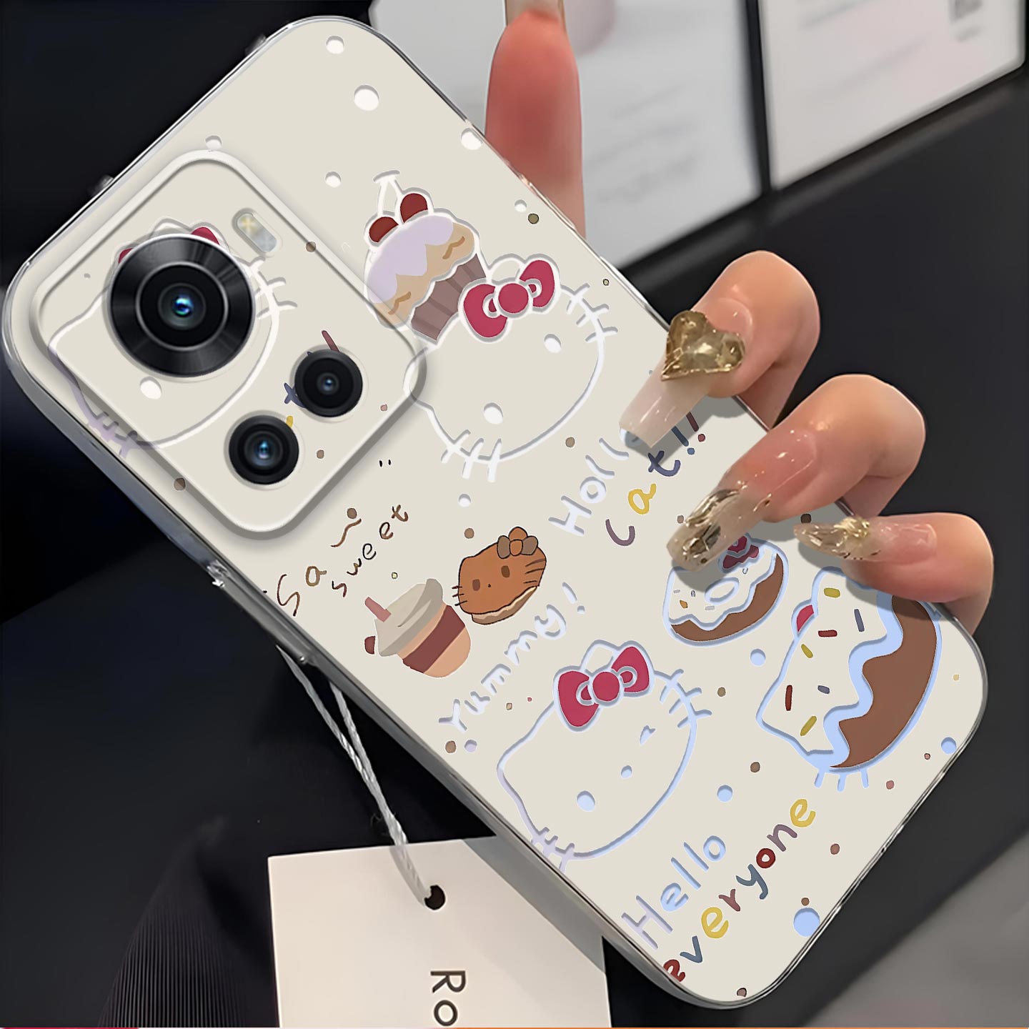 适用一加Ace手机壳PGKM10镜头全包1+ace防摔镂空KT猫磨砂超薄软壳新款简约保护套个性高颜值高级感手机套创意