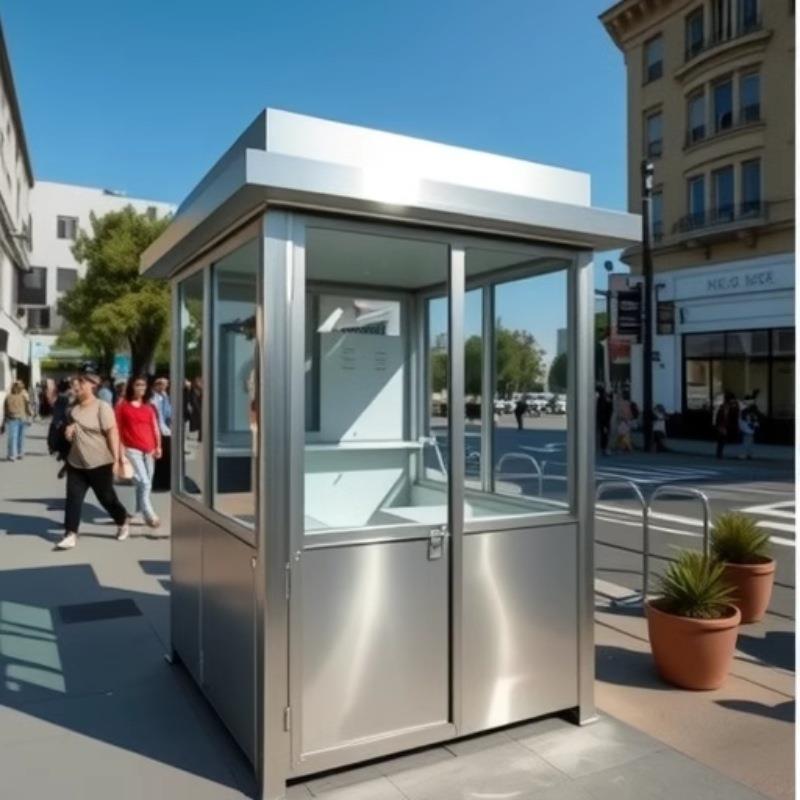 钢结构岗亭保安亭户外可移动小区物业门卫值班室成品工厂