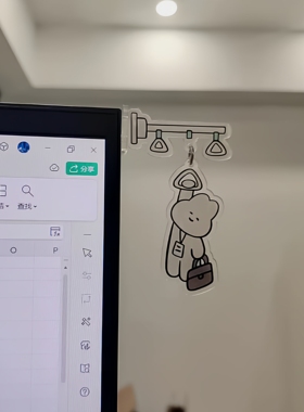 电脑显示屏摆件小饰品工位挂件