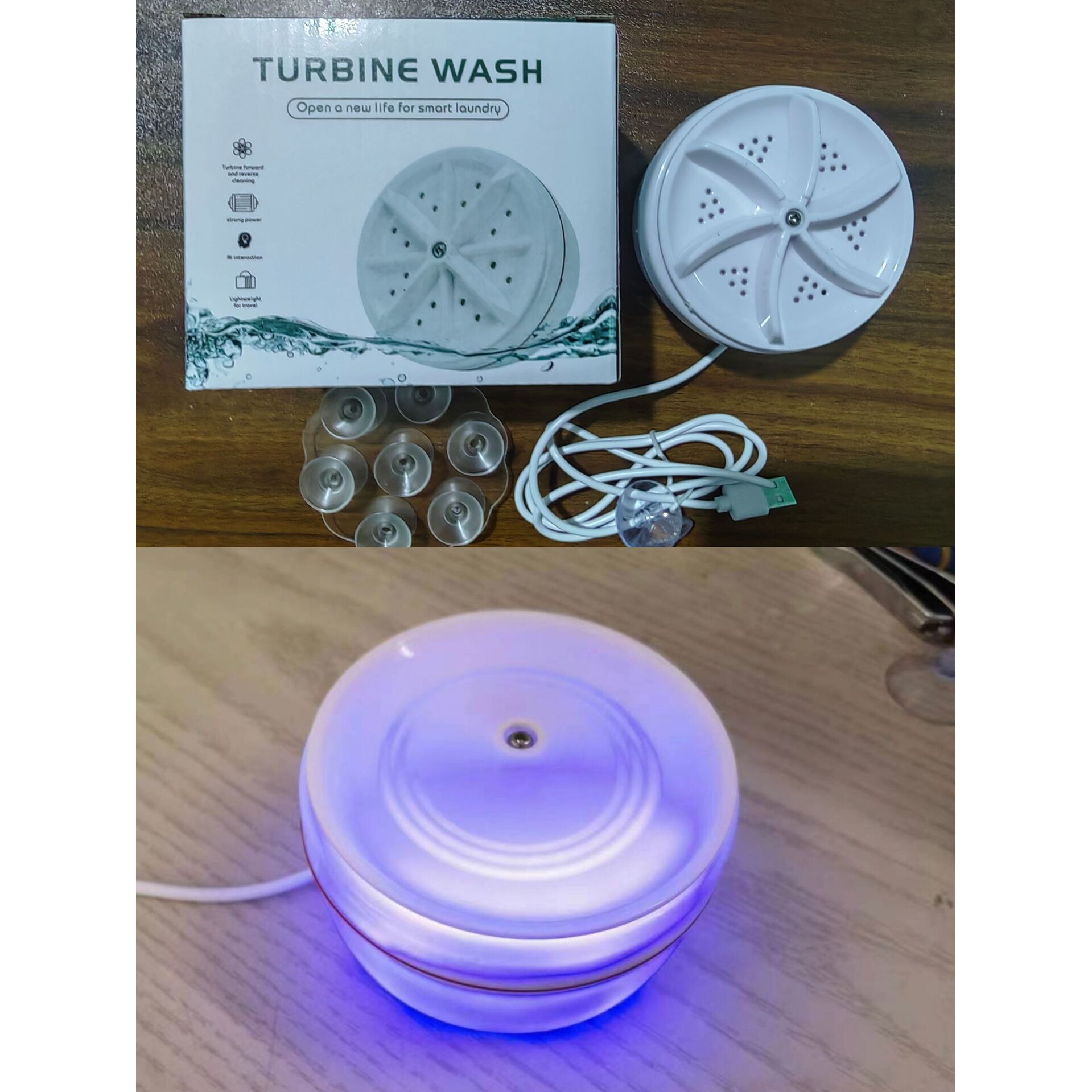 迷你电动洗衣器便携式旅行宿舍懒人洗衣机涡轮家用内衣袜子清洁器