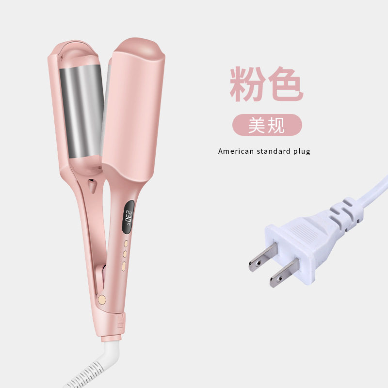 负离子卷发棒 32mm深U大蛋卷W型波浪卷发器 蜂鸣计时烫发器