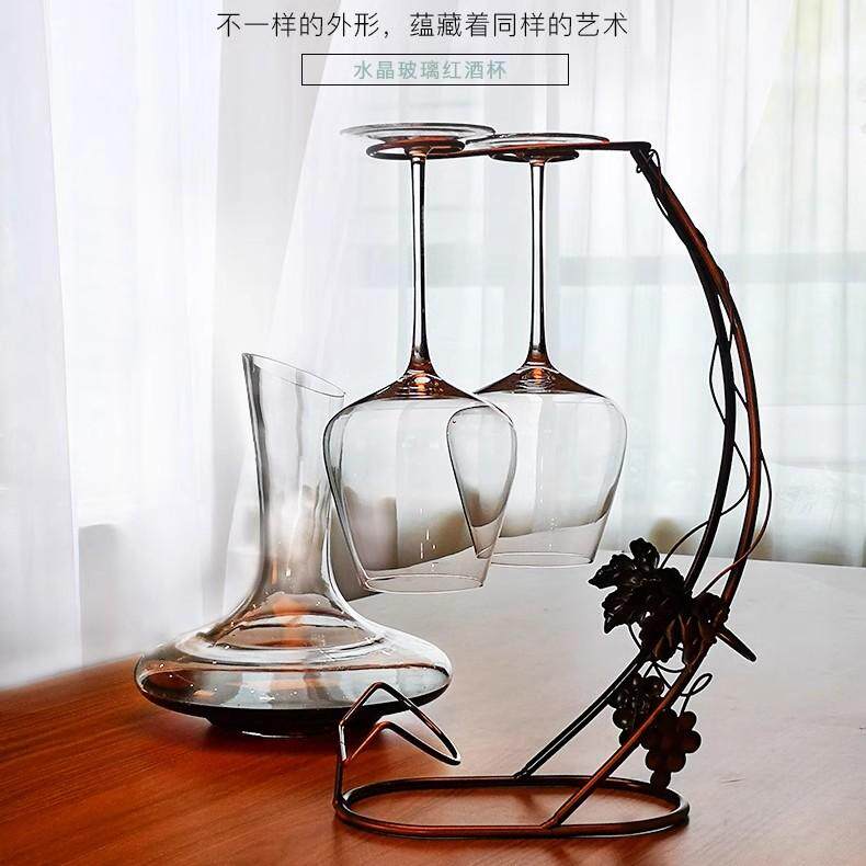 法国醒酒器葡萄酒杯大号高脚杯水晶玻璃家用红酒杯2个一对礼盒装
