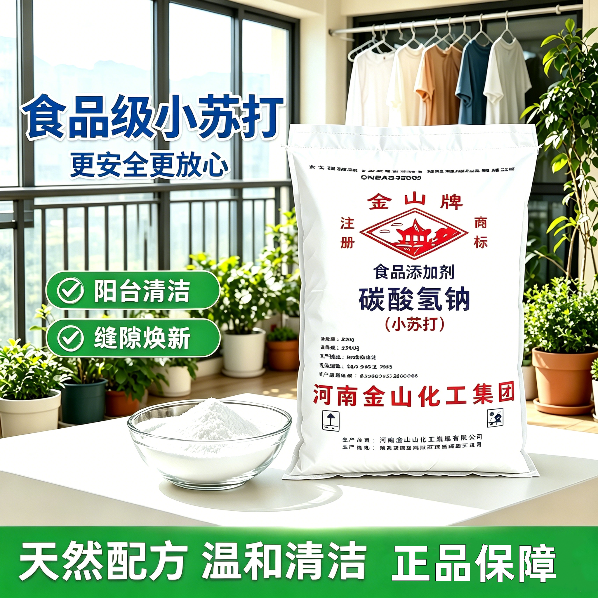 小苏打粉清洁厨房强力去污洗衣服