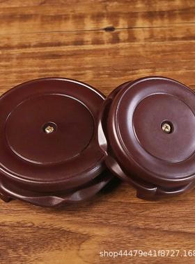 旋转圆形底座仿木质底座花盆鱼缸花瓶装饰摆件家居饰品底托