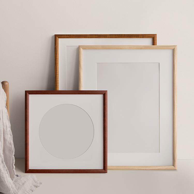 空白书法画框装裱挂墙50裱国画框学生diy作品展示框外框架大画框
