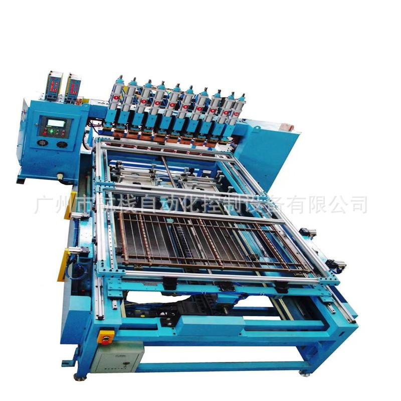 商超移动展示架网片数控16头碰焊机 分拣箱网篮中频龙门排焊机