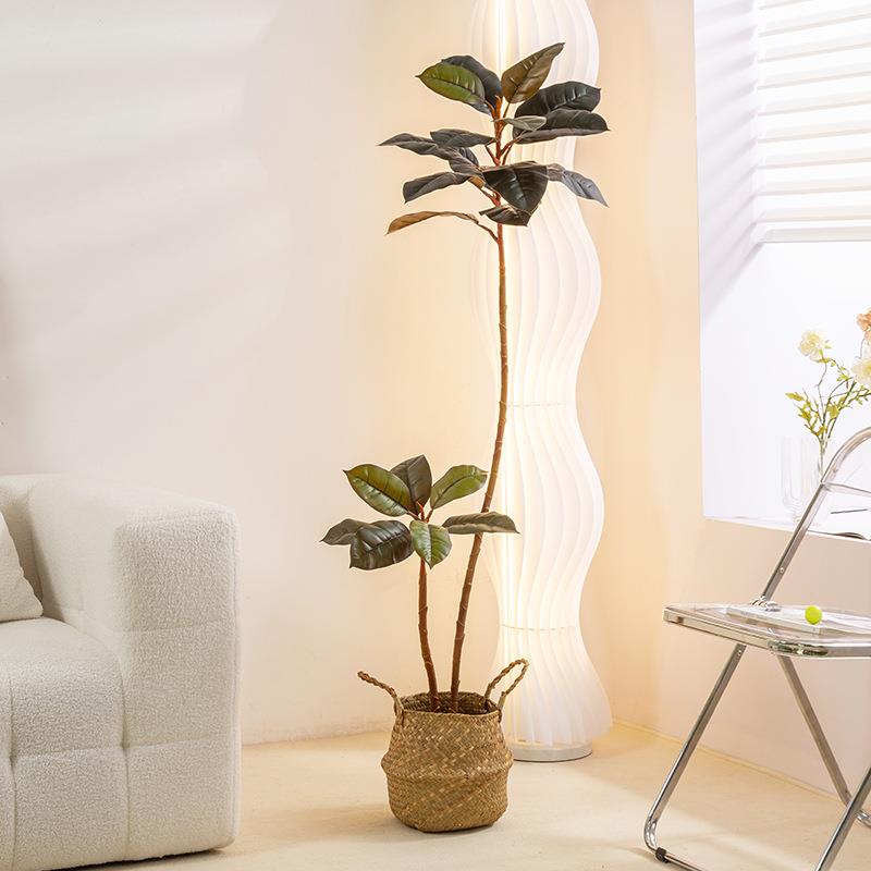 仿真绿植橡皮树盆栽北欧风大型落地客厅造景摆件ins风真