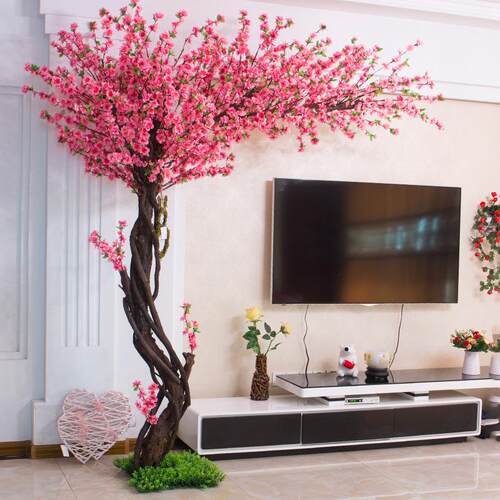 仿真桃花树樱花树许愿树造景落地仿真绿植发财树客厅装饰仿真树