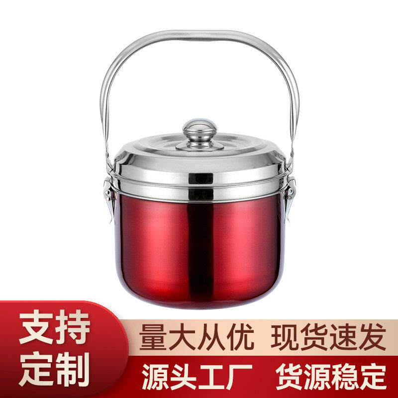 不锈钢免火再煮锅保温加热蒸煮锅焖烧养生锅多功能电气两用续煮锅