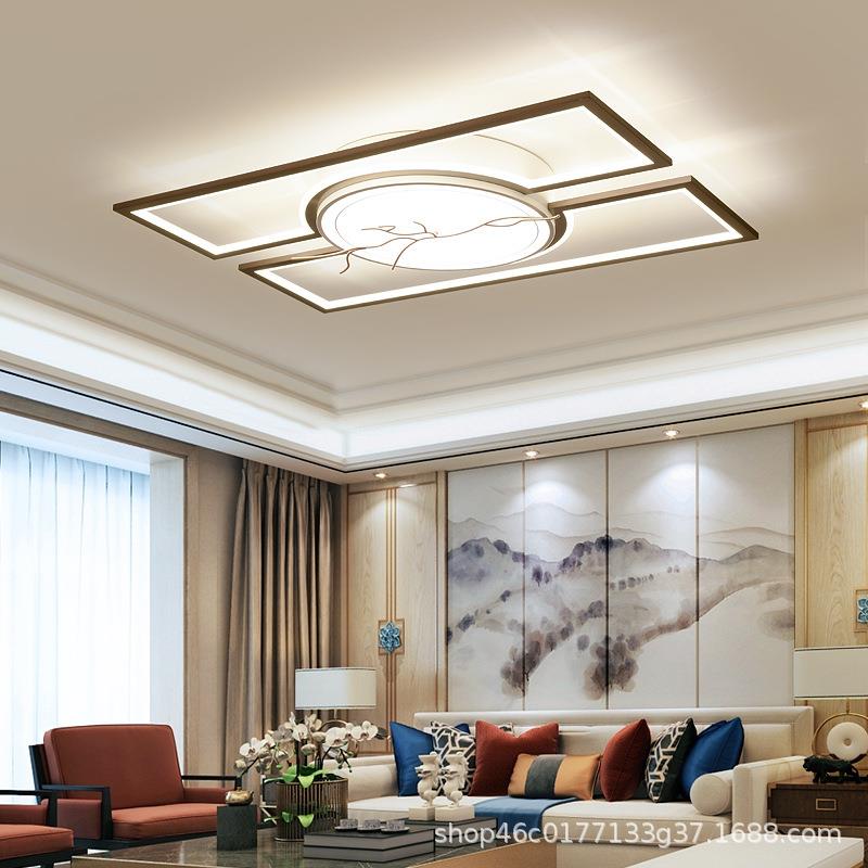 LED吸顶灯客厅灯长方形大灯卧室灯室内简约新中式灯具2023新款