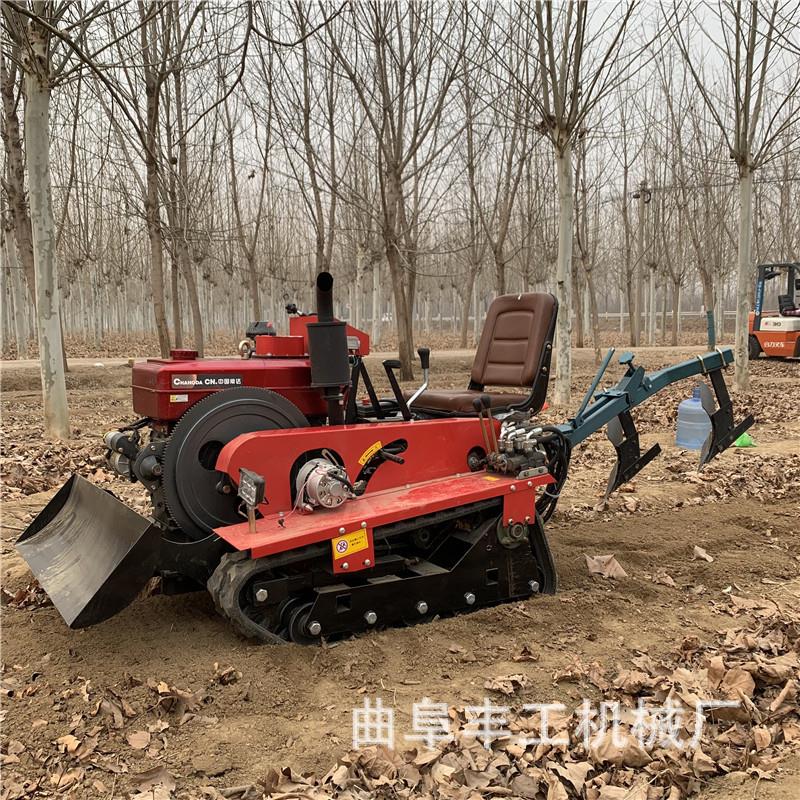 乘坐式履带旋耕机 农用水旱两用柴油机 大棚果园翻土耕地覆膜机