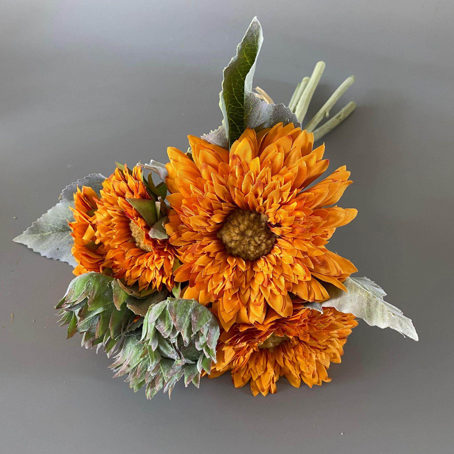高档仿真花把束向日葵花家居装饰千层太阳花千层菊瓶花桌花插花