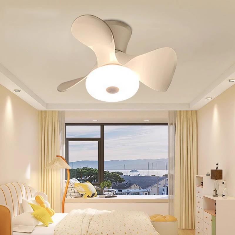 现代简约餐厅灯奶油风吸顶儿童风扇灯客厅卧室吊扇灯广东中山灯具