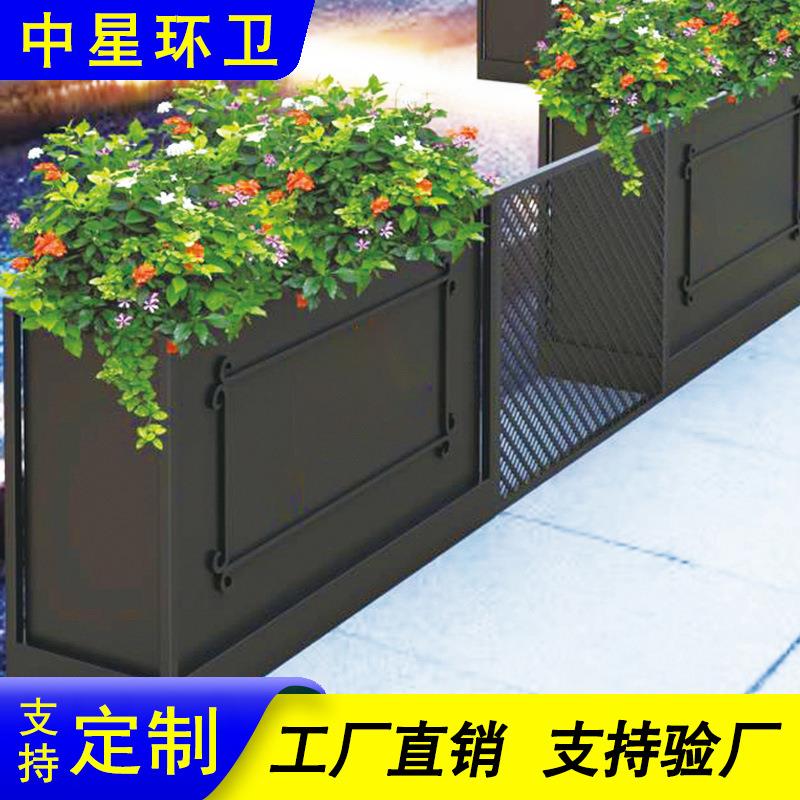 户外花箱组合园林不锈钢花坛售楼部花箱花池定制室外铁艺花槽