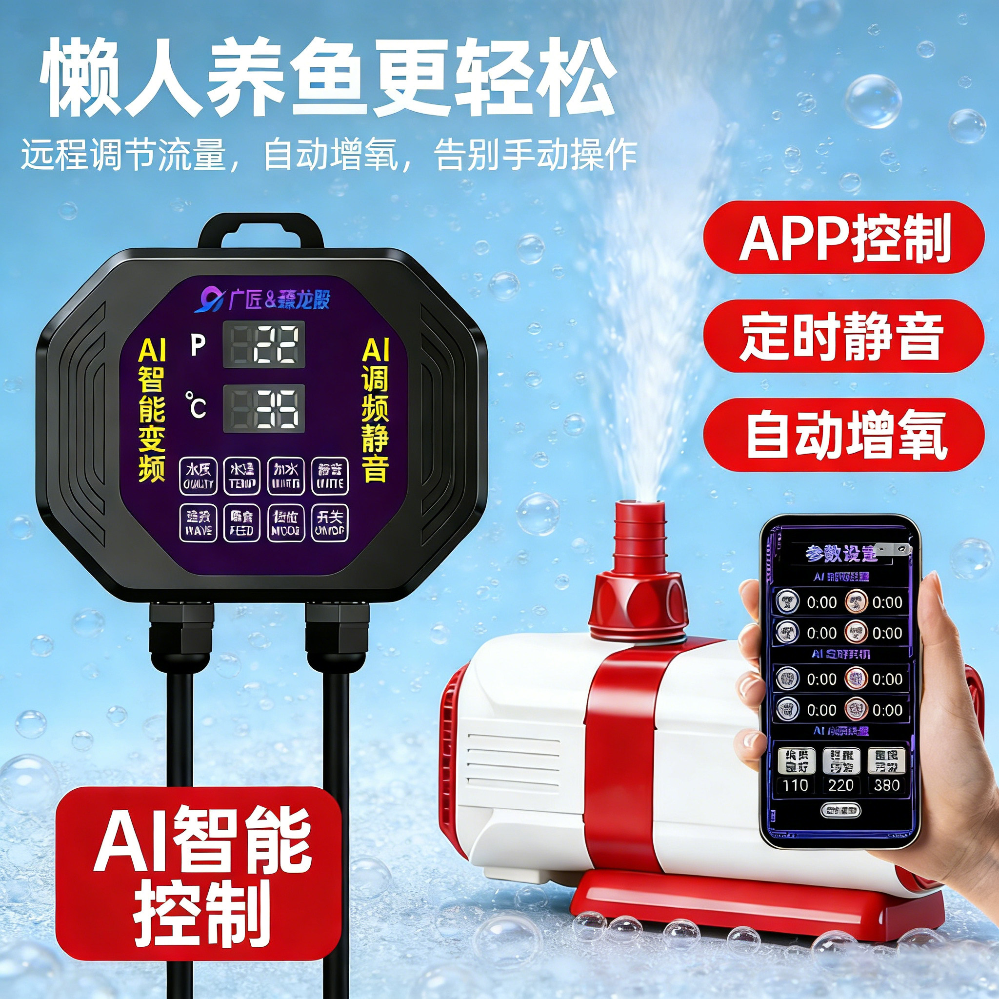 AI智能变频水泵鱼缸超静音抽水泵循环小型底吸养鱼专用自动增氧泵,宠物/宠物食品及用品,潜水泵,淘宝优惠券,粉丝福利购,淘宝优惠卷