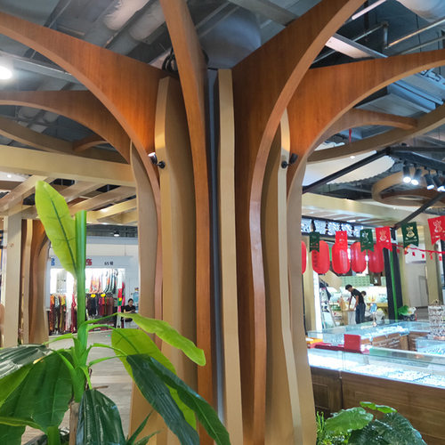 海南三亚造型包柱铝板波浪弧形铝方通异形铝格栅工厂粤艺佰