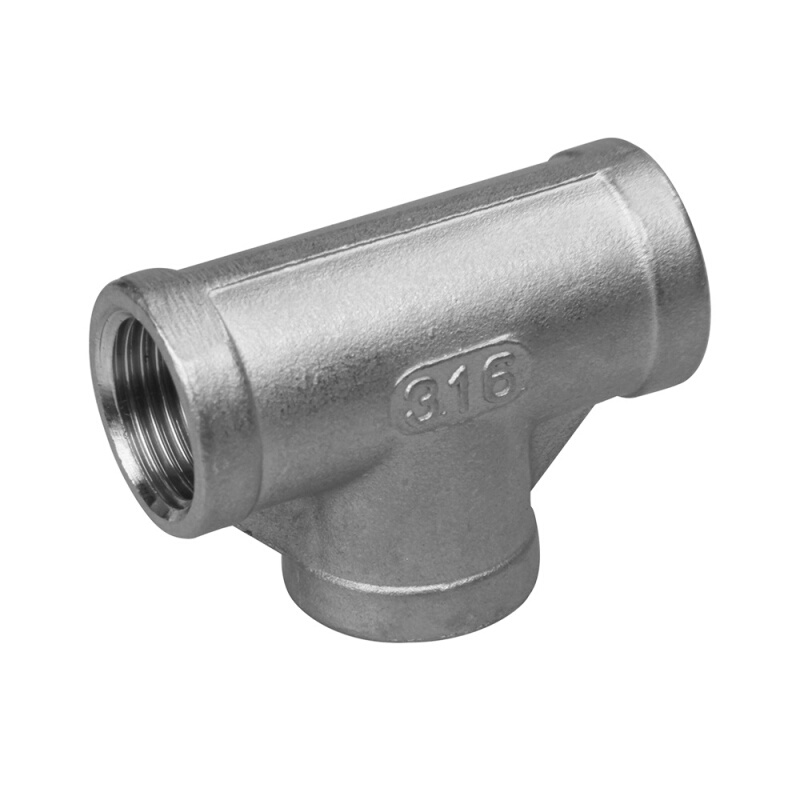 铸造不锈钢316 内牙等径三通 螺纹管件 ISO228-1G螺纹