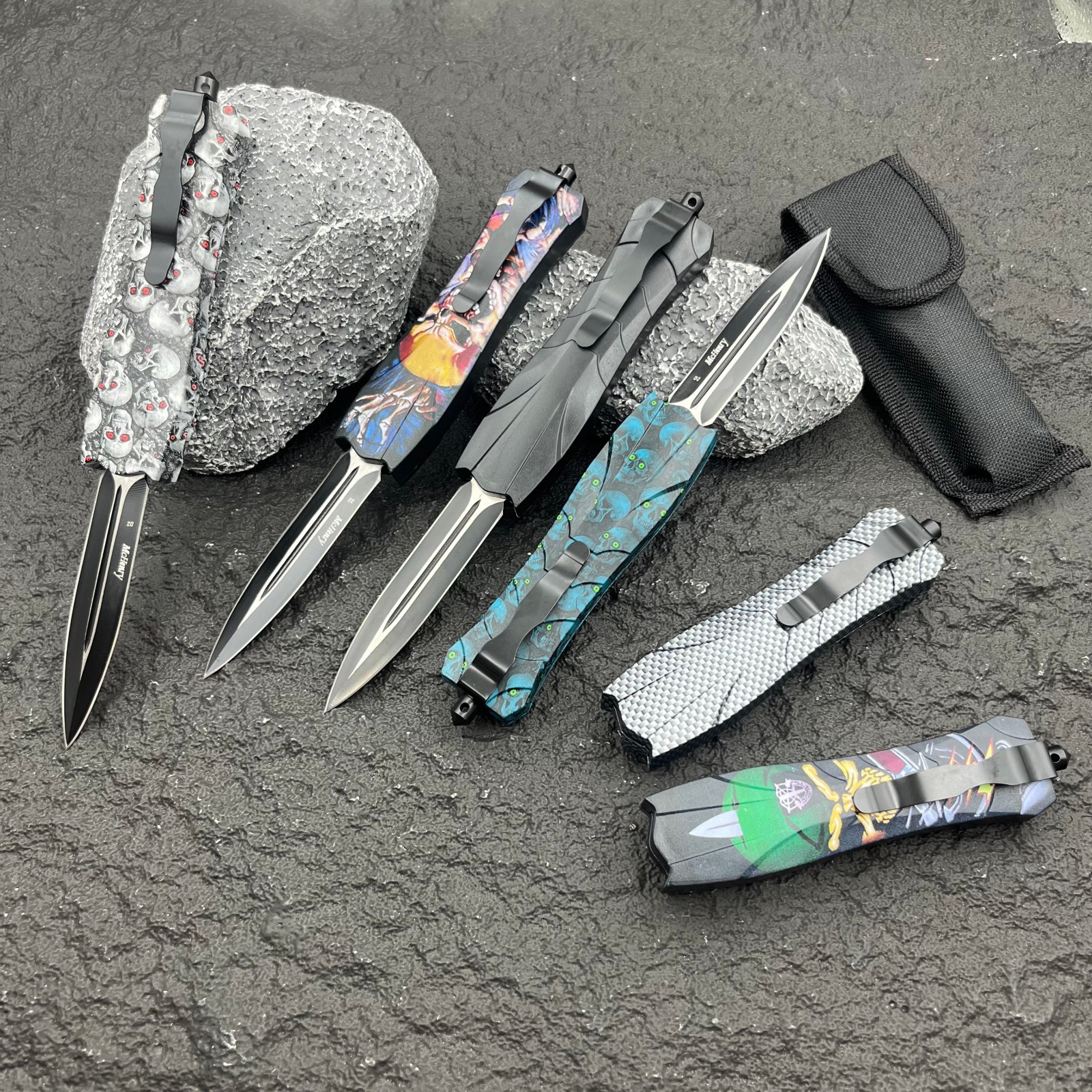 伸缩刀便携户外多功能小刀黑色战术刀家用水果刀轻便微技术高硬度